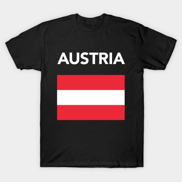 Austria Austrian Flag T-Shirt by vladocar